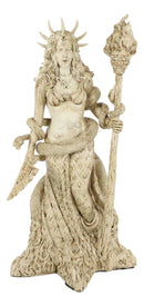 Ebros Greek Pagan White Goddess Sorceress Witchcraft Hecate Figurine Hekate