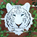 Rare Blue Eyed White Tiger Wall Bust Sculpture Blue Ice Predator Forest Figurine