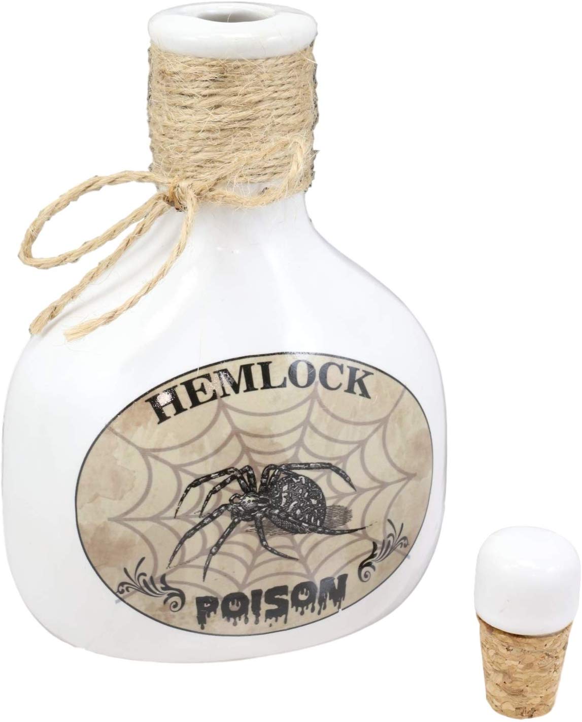 Ebros 5.5"H Ceramic Mad Doctor Small Display Container with Cork Lid (Hemlock Spider) - Ebros Gift