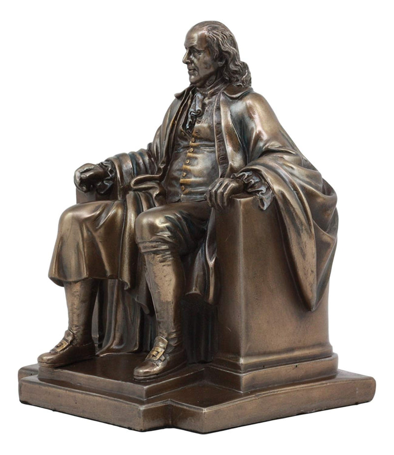 Ebros Founding Father Benjamin Franklin Seated Statue 7.5" Tall James Fraser Figurine