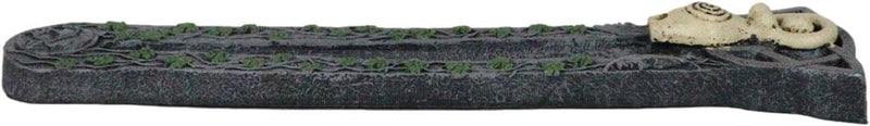 Wiccan Shaman Feminine Spiral Goddess Celtic Trinity Ivy Leaves Incense Burner