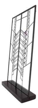 Frank Lloyd Wright Hollyhock Flower House Stained Glass Wall Or Desktop Plaque