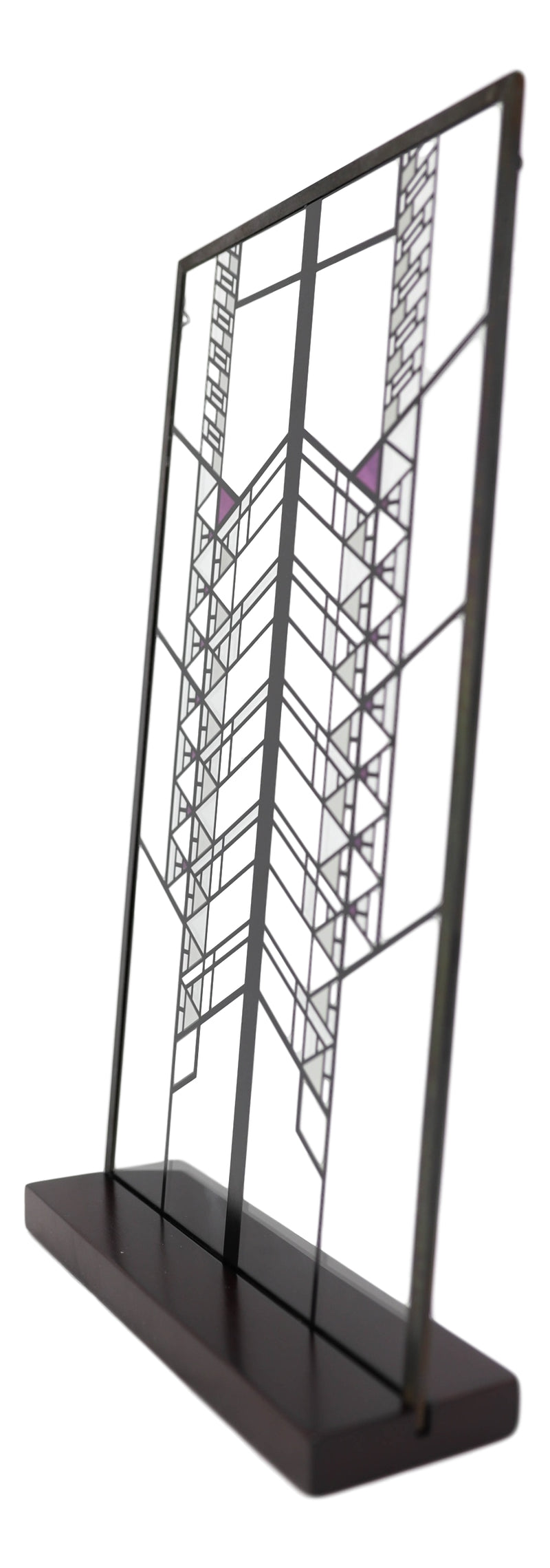 Frank Lloyd Wright Hollyhock Flower House Stained Glass Wall Or Desktop Plaque