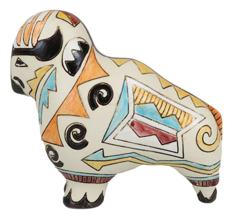 Tribal American Aztec Hopi Indian Style Buffalo Bison Totem Spirit Figurine