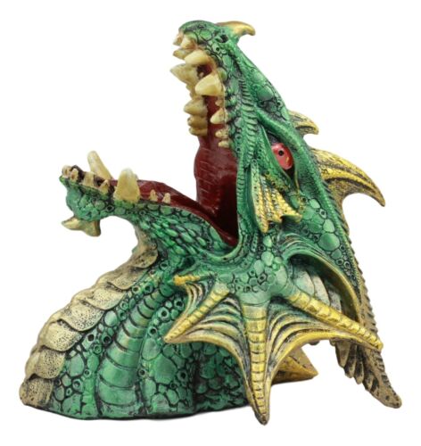 Ebros Green Grendel Dragon Head Wine Bottle Holder Serpent Of Fire Decorative Figurine - Ebros Gift