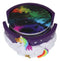 Romantic Purple Night Sky Sacred Rainbow Unicorn Stargazer Ceramic Coaster Set