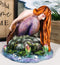 Ebros Sheila Wolk Masterpiece Quietude Mermaid Statue 4.25" Tall Mythical Fantasy Mermaid Praying by A Lagoon Nautical Decor Figurine