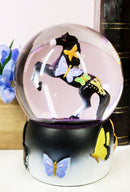 Trail Of Painted Ponies Western Black Beauty Butterflies Horse Water Globe Decor