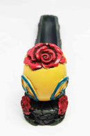 Ebros Sugar Skull Day Of The Dead Yellow Skull Incense Burner 10.25"L