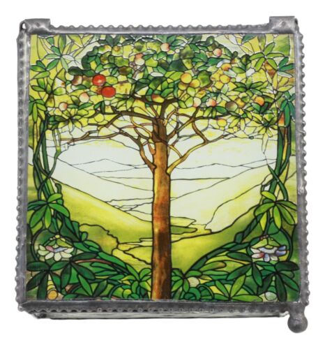 Ebros Louis Comfort Tiffany Northrop Tree of Life Stained Glass