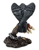 Ebros Gift Dark Raven Crow Feeding On Shackled Cadaver Hand Flesh Figurine 6"H