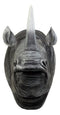 Safari Black Rhino Wall Plaque 14.5"H Taxidermy Rhinoceros Wall Decor Sculpture