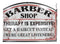 Barber Shop Therapy Is Expensive Get A Haircut Metal Novelty Wall Decor Sign 23"