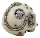 Ebros Steampunk Terminator Skull Figurine Cybernetic Clockwork And Robotic Gearwork Technology Prototype Skull Statue