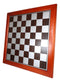 15"X15" Redwood Trim Chess Board With Black And Silver Silk Screen Inner Squares