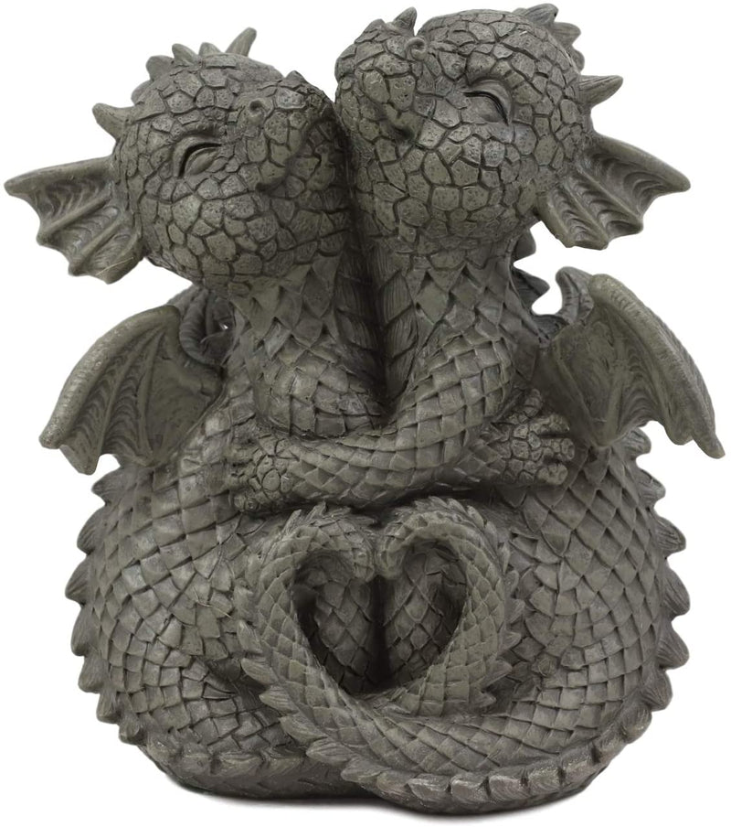 Ebros Romantic Valentines Baby Garden Dragons Cuddling Tight Statue 5.25" Tall