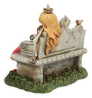 Gothic Day Of The Dead Skeleton Lady Waiting For The Perfect Man Statue 5"Long