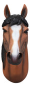Ebros Equine Chestnut Mustang Horse Head Wall Decor Plaque 15.5"H Hanging Bust
