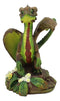 Ebros Colorful Garden Fruits and Berries Green Thumb Dragon Statue by Stanley Morrison Medieval Fairy Dragons Fantasy Decor Figurine (Avocado Guacamole Wyrmling with Ladybug Friend)