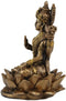 Ebros Vastu Hindu Goddess Of Prosperity Lakshmi Seated Lotus Miniature Figurine