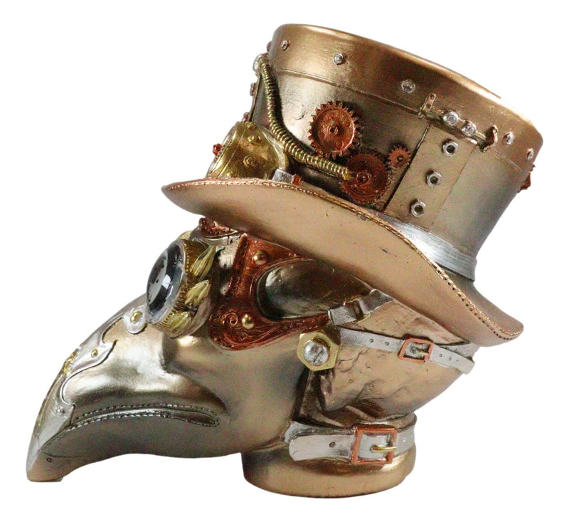 Ebros Bizarre Industrial Victorian Steampunk Plaque Doctor Bust Skull Figurine