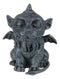 Gothic Winged Chimera Guardian Baby Lion Gargoyle Figurine Faux Stone Finish