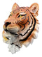 Ebros Orange Bengal Tiger Wall Bust Sculpture Tropical Jungle Predator Figure