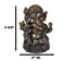 Hindu God Ganapati Baby Ganesha Playing Flute On Lotus Backflow Incense Burner