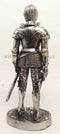 Ebros 7 Inch Armored Medieval Knight with Dual Swords Statue Figurine