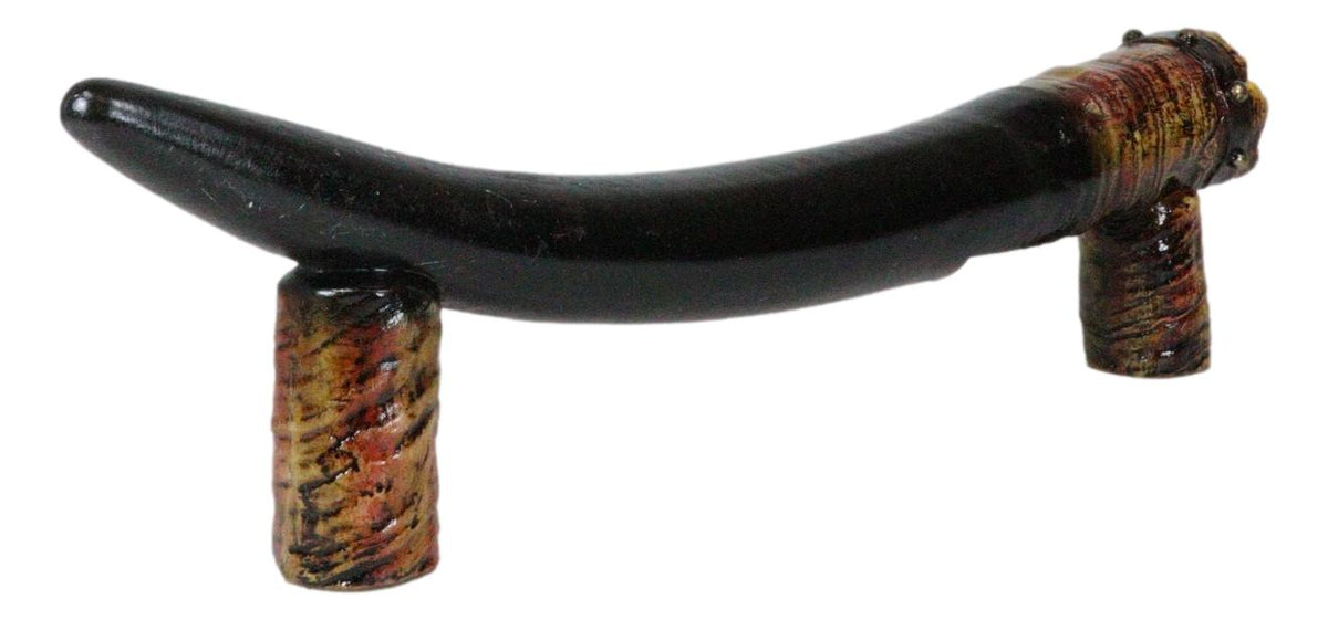 Set of 2 Rustic Western Buffalo Bison Ox Cattle Horns Barn Door Bar Pull Handles