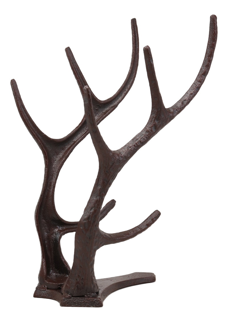 Ebros Metal Stag Deer Antlers 3 Wine Bottles Holder Rack Cabin Lodge Home Decor