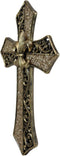 Ebros Southwest Fleur De Lis with Tuscan Scroll Art Wall Cross Plaque 14.25"H