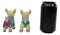 Ebros Beach Honeymoon Lovers Kissing Chihuahua Dogs Ceramic Salt Pepper Shakers Set