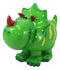 Green Triceratops Whimsical Dinosaur Kids Boys Girls Piggy Coin Bank Figurine