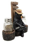 Ebros Gift Black Bear With Shotgun On Cross Road Salt Pepper Shakers Holder Figurine 6.5"H