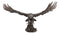 Ebros Faux Bronze Large Swooping Eagle with Talons Out Catching Prey Statue 19" Wide Bald Eagle Decor Figurine Patriotic Wildlife Nature Sculpture
