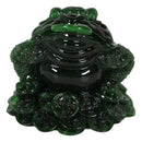 Acrylic Jade Green Resin Feng Shui Jin Chan Fortune Money Frog Statue Figurine