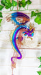 Ebros Purple & Blue Dragon Gem Copper Tube Wind Chime, 42"