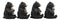 Ebros Set of 4 Inspirational Bears Statues Whimsical Cute Black Bear Holding Love Believe Faith and Hope Sign Plaque Small Figurines Western Decor Rustic Nature Lovers