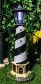 Ebros Nautical Cape Hatteras Lighthouse Statue 20.5" Tall with Solar Lantern LED