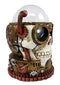 Ebros Steampunk Electric Plasma Laser Static Storm Ball Skull Decor Lamp 7" H