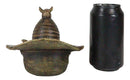 Western Rustic Texas Wild Armadillo Sitting in Cowboy Hat Decorative Figurine