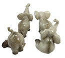 Ebros Gift Safari African Baby Calf Elephant Playing 3.25"H Decorative Figurine Set of 4