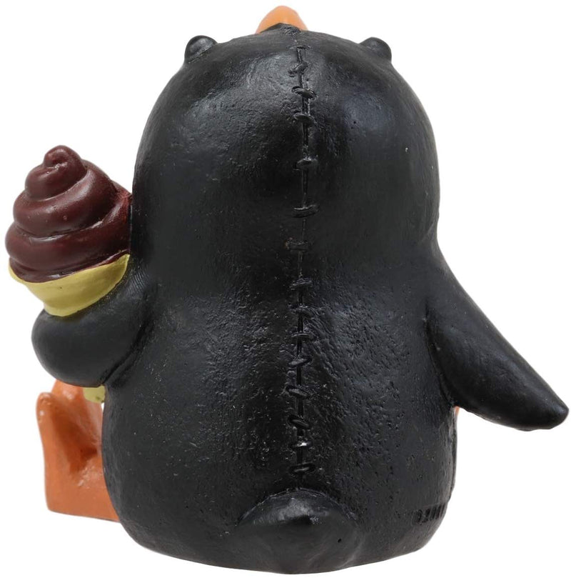 Ebros Gift 2.5" Tall Furrybones Pen The Emperor Penguin Chick with Red Bow Tie and Sugar Cone Ice Cream Collectible Figurine Skeleton Monster Penguins Hooded Costume Furry Bones Statue