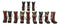 Pack of 12 Western Patriotic Texas Cowboy Faux Leather Boots Keychain Figurines