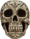 Ebros Gothic Samoan Lace Tribal Tattoo Lovers Symbols Skull Figurine 8"L Skeleton Head