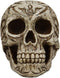 Ebros Gothic Samoan Lace Tribal Tattoo Lovers Symbols Skull Figurine 8"L Skeleton Head
