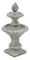 Ebros Fairy Garden Miniature 2 Tier Artichoke Finial Water Fountain Figurine 5"H