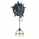 Medieval Fantasy Pentagram Dragon Sculptural Wall Lamp With Hanging Light Orb
