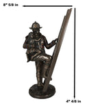 Brave Fireman Fire Fighter Hero Saving Child Descending From Ladder Figurine
